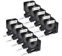 10X 45013 Compatible avec Dymo Ruban d'étiquettes D1 12 mm x 7 m Noir sur Blanc pour Dymo 45013 S0720530 A45013 45013S Black White pour Dymo LabelManager 160 280 210D 260P 360D 420P 450D 500TS LL. W