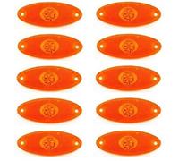 10x 6 SMD Leds Ovale Orange 24V Côté Contour Marqueur Feux Remorque Châssis Camion Caravane