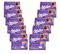 10X 8 Senseo Milka Choco Pads Chocolat Sans Café Pour Double Support Plaisir