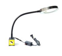 10X 8X Loupe de Table Base magnétique Loupe de Bureau Loupe 48 LED Illuminateur Lampe(10X)