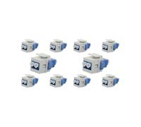 10X Adaptateur Fibre Optique LC LC Vers LC Duplex Multimode 10GB F/F Coupleur pour Plaques Murales, Panneaux de Brassage