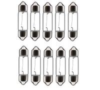 10x Ampoule 6v 5w Navette Diametre 10mm X Longueur 36mm Voiture Moto Scooter Mobylette Piaggio Vespa