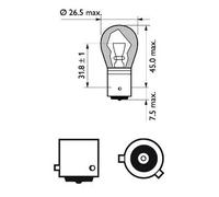 10x Ampoule de clignotant BAU15s 12496NACP PHILIPS pour OPEL RENAULT SUZUKI BMW