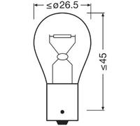 10x Ampoule de clignotant BAU15s 7510TSP OSRAM pour RENAULT TRUCKS IVECO MAN DAF