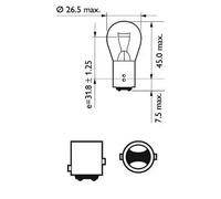 10x Ampoule de clignotant BAY15d 12499CP PHILIPS pour RENAULT MERCEDES-BENZ SEAT