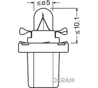 10x Ampoule de feu STOP B8.5d Ampoule sur socle 2741MF OSRAM