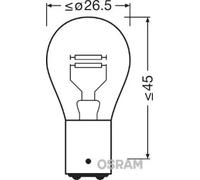 Ampoule secondaire OSRAM P21/4W Standard 12V, 4/21W, 10 pièce