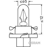 10x Ampoule de plaque d'immatriculation Ampoule sur socle BX8.4d 2351MFX6 OSRAM