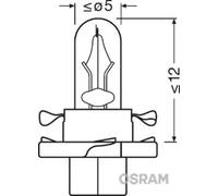 10x Ampoule de plaque d'immatriculation Ampoule sur socle BX8.4d 2452MFX6 OSRAM