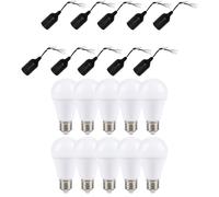 10 X LED A60 13W= 100W E27 Mat 1270lm Blanc Chaud + Modèle de Construction E27