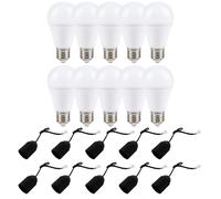 10X Ampoules LED 12W =75W E27 1155lm Chaud Baufassung Renovation Noir
