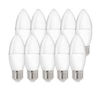 10x Ampoules LED Bougie 8W E27 Mat 730lm Neutre 4000K 160