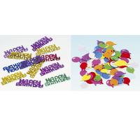 10x amscan 500034 Confettis et ballons Happy Birthday - 15 g, assortis