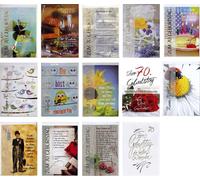 10x apollo 55-0070 Carte d'anniversaire numéro 70 - enveloppe incluse assortie