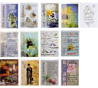 10x apollo 55-0075 Carte d'anniversaire numéro 75 - enveloppe incluse assortie