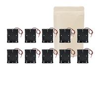 10X Armature Support Boite boitier pour 3 Pile Batterie 18650 avec Fils Noir Rouge coupleur