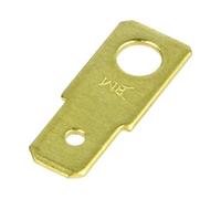 10X BM 01002 Connecteur: plat 6,3mm 0,8mm mâle M4 non isolée vissés laiton BM GR