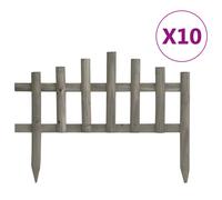 10x Bois de Sapin Bordure de Jardin 4,4 m Parterre Pelouse Rebord vidaXL