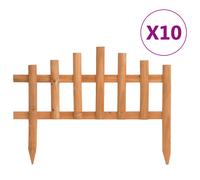 Chic-Top Lot De 10 Bordure De Jardin Mode - Barri&egravere Pelouse Bois De Sapin 4,4 M - 358157
