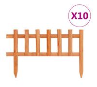 10x Bois de Sapin Bordure de Jardin 4,4 m Pelouse Rebord Parterre vidaXL