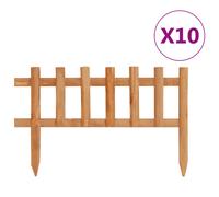10x Bois de Sapin Bordure de Jardin 4,4 m Pelouse Rebord Parterre vidaXL