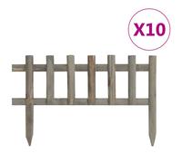 10x Bois de Sapin Bordure de Jardin 4,4 m Pelouse Rebord Parterre vidaXL