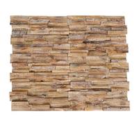 vidaXL Panneaux de revêtement mural 3D 10 pcs 1,01 m² Bois de teck 326177