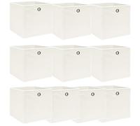 10x Boîtes de Rangement avec Couvercle Tissu Organisateur Stockage vidaXL