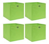 Boîtes de rangement 4 pcs Vert 32x32x32 cm Tissu