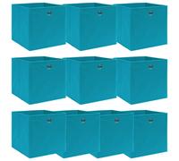 10x Boîtes de Rangement avec Couvercle Tissu Organisateur Stockage vidaXL