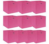 10x Boîtes de Rangement avec Couvercle Tissu Organisateur Stockage vidaXL