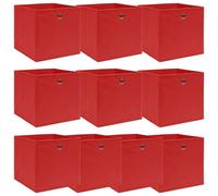 10x Boîtes de Rangement avec Couvercle Tissu Organisateur Stockage vidaXL
