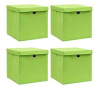10x Boîtes de Rangement avec Couvercle Tissu Organisateur Stockage vidaXL