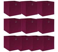 10x Boîtes de Rangement avec Couvercle Tissu Organisateur Stockage vidaXL