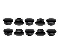 10X BOUCHON PLASTIQUE ROND NOIR d 20mm x D 23mm x L 10mm CACHE VIS TROU CAPUCHON MEUBLE PROTECTION