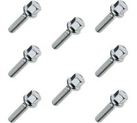 10x Boulon de roue M14x1,5x25, joint à rotule, filetage 25mm clé 17, pour Audi Mercedes VW Seat Skoda