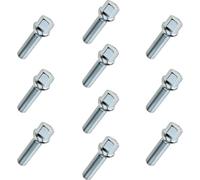 10x Boulon de roue M14x1,5x28, joint à rotule, filetage 28mm clé 17, pour Audi Mercedes VW Seat Skoda