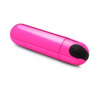 10X Bullet Métallique Vibrant Rechargeable - Rose