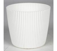 10x BURI Cache-pot Milly 15cm cannelures plastique bac à fleurs plante herbier