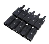 10x C14 AC250V 10A 3 Broches Connecteurs Mâles Fiche d'alimentation Secteur avec AC Prise Adaptateur Connecteur