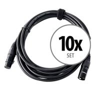 10x Cable de Microphone Set Connecteur XLR 3 Broches Male Femelle Fil DJ PA 5m