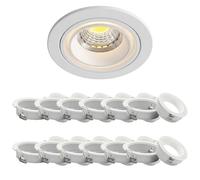 10x Cadre D'Encastrement Tapis Blanc Ø92 MM pour GU10 Ampoule, Rond ,