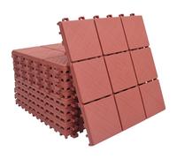 10x Carreaux de Terrasse Plastique Dalle Plancher Tuile Lame Jardin vidaXL