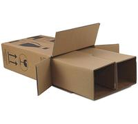 10 x bouteille de vin Carton d'expédition carton pour 2 bouteilles de vin (certificat PTZ - DHL)