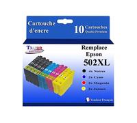 - 10x Cartouches compatibles avec Epson WorkForce WF-2860DWF, WF-2865DWF, WF-2880DWF, WF-2885DWF, 502XL