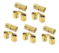 10x Charnières à barillet invisibles en laiton pour armoires et meubles - Angle d'ouverture de 180 degrés avec 20x vis (14 mm)
