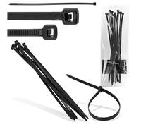 10x Collier de Serrage 7,6 x 300 mm Attache Câble Poignée Serre-Câbles Plastique Nylon Résistante Température UV Autobloquants Industrie Bureau Domicile Extérieur