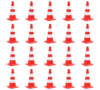 10x Cône Signalisation Réfléchissant Rouge Blanc Parking Trafic Route vidaXL