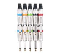 10x Connecteur Jack 6.35mm Mâle Mono Soudure Cable Audio Plug Adaptateur Couleur