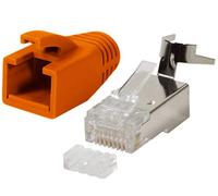 10x Connecteur RJ45 CAT7/CAT6A/CAT8.1 câble d'installation Orange Métal